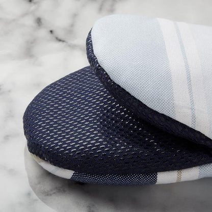Martha Stewart Thin Stripe Mini Oven Mitt 2-Pack Set, Blue, 5.5"X8" - Image 3