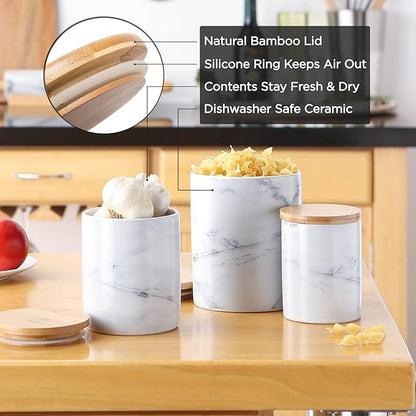 DII Kitchen Accessories Retro Collection Ceramics, Canister Set, Jadeite, 3 Piece - Image 8