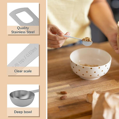 1PCS 1/8tsp (0.63ml) Single Measuring Spoon, Stainless Steel Individual Teaspoons Only - Image 3