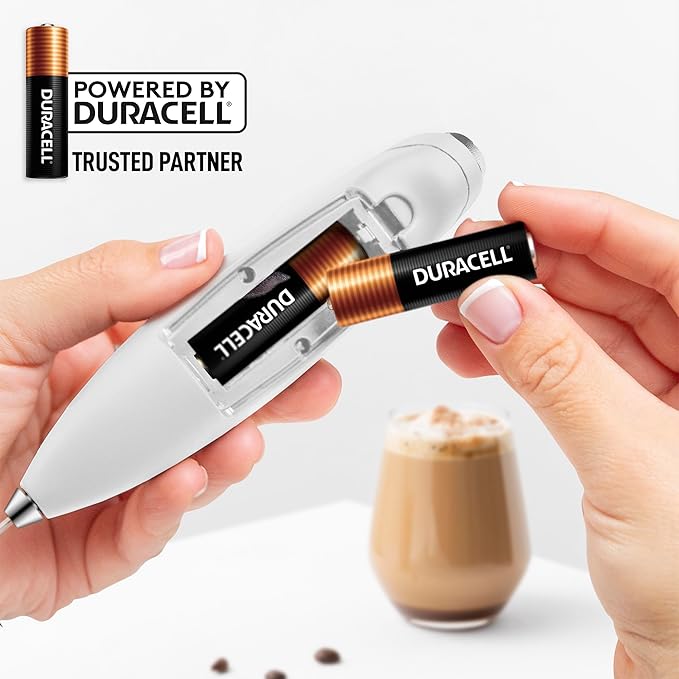 Zulay Kitchen Whisk Milk Frother with 4 Duracell Batteries - Powerful Handheld Foam Maker for Coffee, Lattes, Matcha, Hot Chocolate & Cappuccinos - Whip Creamy Froth in Seconds - Image 6
