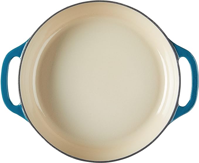 Lodge Essential Enamel Braiser - Refrigerator- & Oven-Safe up to 500° F - Heat-Retaining, Induction-Safe & PFAS-Free Enamel Cookware - 3.5 Quart, Cornflower Blue - Image 3