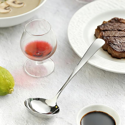 Small Ladle for Serving, 7.8 Inch 18/10 Stainless Steel Mini Gravy Ladle for Soup, Sauce and Gravy, Sturdy and Anti-corrosion, Dishwasher Safe - Image 9