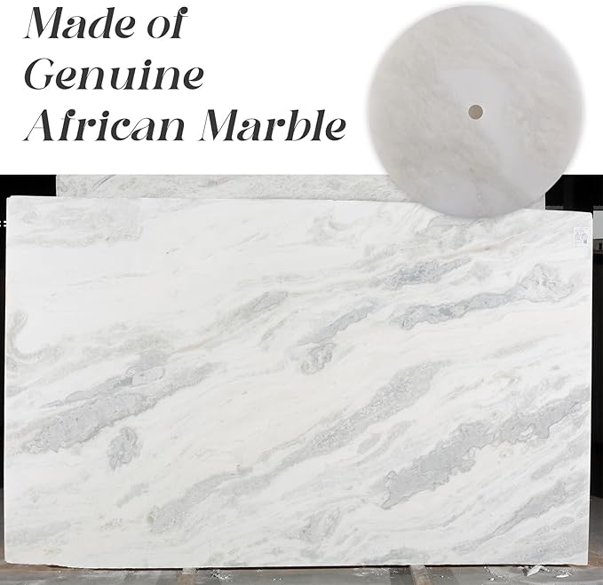 Koville African Genuine Marble Paper Towel Holder Countertop, 6" Stone Base Gold Rod Paper Towel Holder Stand for Kitchen Storage, for Standard or Jumbo-Sized Rolls - Image 5