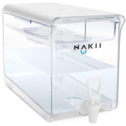 Nakii Water Filter Dispenser with 2 Filters - 18-Cup Water Dispenser with 300 Gallons Capacity Long-Lasting NSF-Certified Filters for Cleaner and Healthier Drinking Water - Faster Filtration, BPA-Free by Nakii