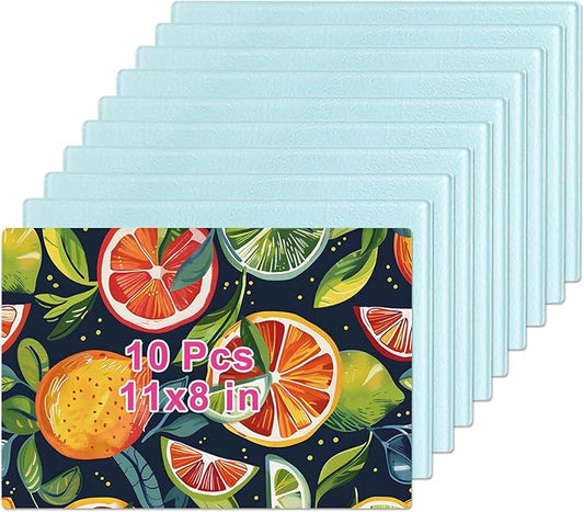 10 Pcs Sublimation Cutting Board Blanks,11x8 Inch Tempered Glass Sublimation Cutting Board Non Slip Glass Chopping Boards for Kitchen,Personalized Cutting Boards for Crafts DIY Gift