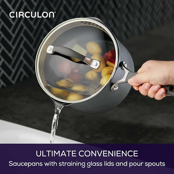 Circulon A1 Series with ScratchDefense Nonstick Induction Pots and Pans Cookware Set, Induction Cookware, Kitchen Essentials, 9-Piece, Graphite - Image 9