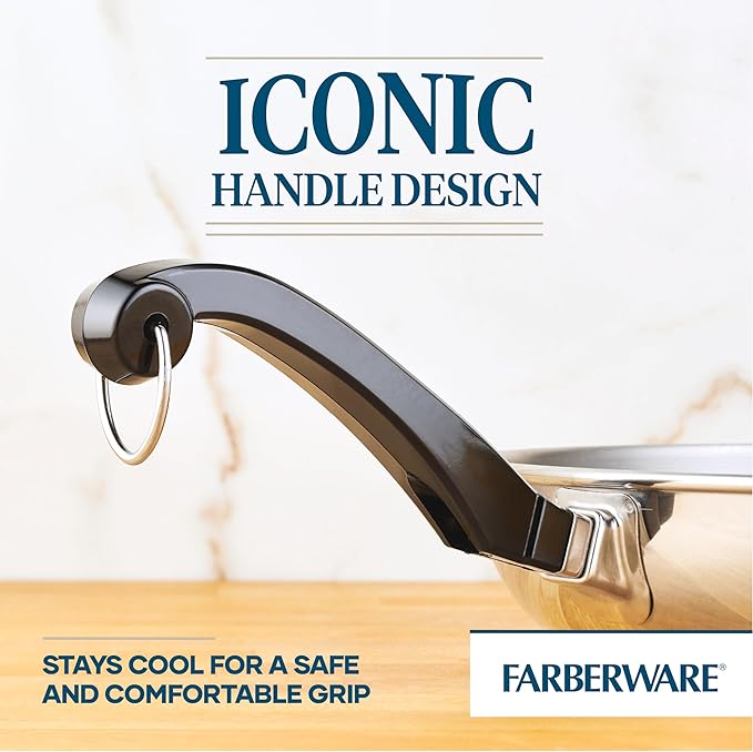 Farberware Classic Stainless Steel Frying Pan Set / Fry Pan Set / Stainless Steel Skillet Set - 8.25 Inch and 10 Inch, Silver - Image 6