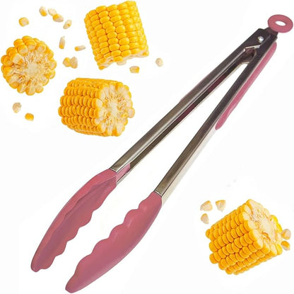 Starpack 'Get a Grip' Silicone Kitchen Tongs for Cooking 12 Inch - BBQ Tongs for Grill Heat Resistant to 600°F - Stainless Steel Tongs with Non Stick Tips - Silicone Tongs for Serving Food by StarpackHome