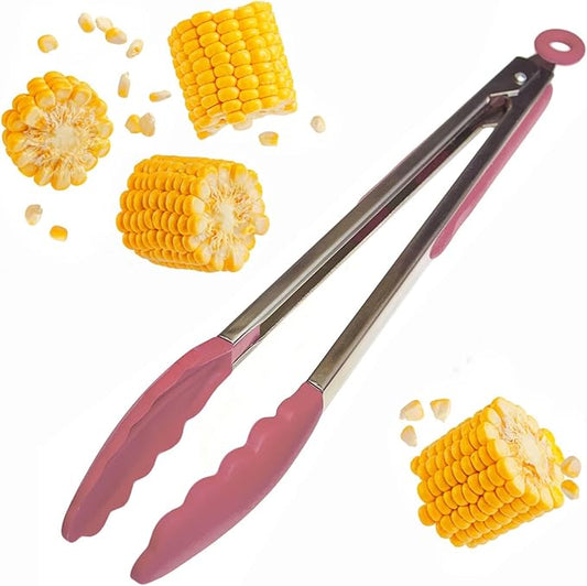 Starpack 'Get a Grip' Silicone Kitchen Tongs for Cooking 12 Inch - BBQ Tongs for Grill Heat Resistant to 600°F - Stainless Steel Tongs with Non Stick Tips - Silicone Tongs for Serving Food by StarpackHome
