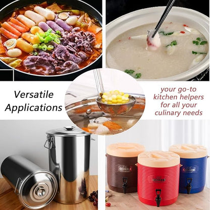 3 Pcs 2 oz Stainless Steel Soup Ladle Set, Long Handle Serving Spoons with Hooked Handles, Kitchen Cooking Utensils for Sauce Gravy Stew - Image 6