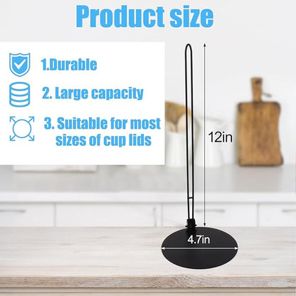 Vodolo Tumbler Lid Organizer,Cup Lid Holder,Slim Vertical Storage for Up to 15 Lids,Cup Lid Organizer for YETI/Stanley/Simple Modern,Save Pantry, Countertop,Kitchen Cabinets Space - Image 4
