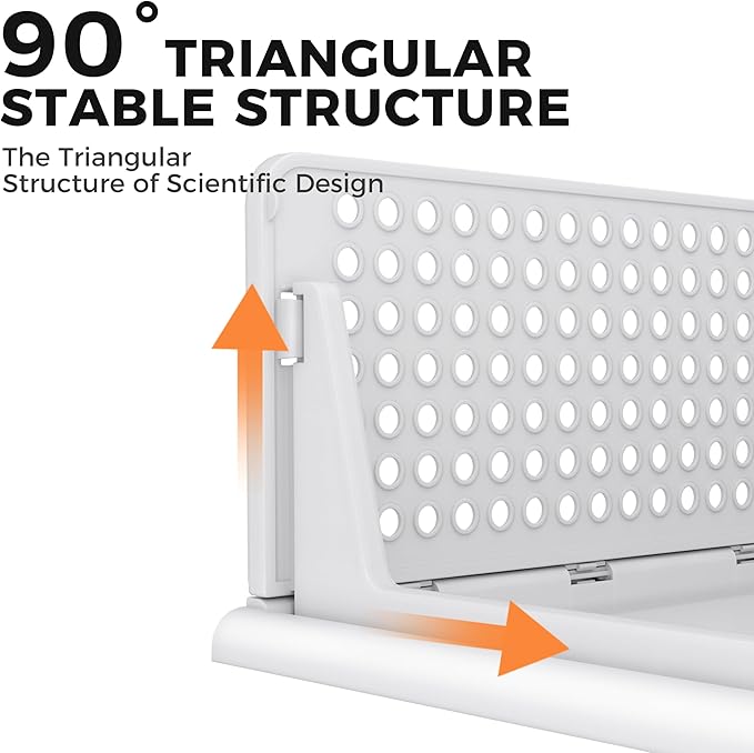 Pinkpum 6 Pack Closet Organizers Storage Bins, Stackable Plastic Drawer Basket for Clothing, Stackable Storage Bins Shelf Storage Container for Closet Wardrobe Bedroom Bathroom Office White - Image 5