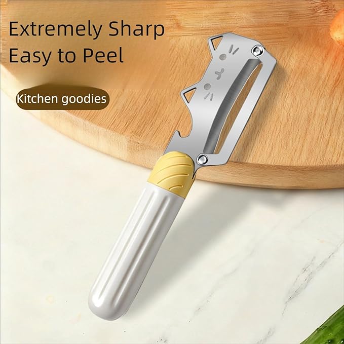 Multifunctional Vegetable Peeler with Stainless Steel Blade and Bottle Opener - Ideal for Veggie Potato Carrot and Apple Peeling - Image 8