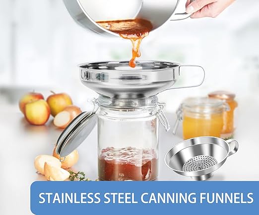 Stainless Steel Canning Funnel Set - Wide Mouth Funnel for Mason Jars, 2 Pack (Small and Large) - Image 7