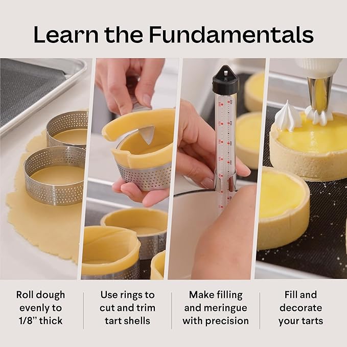 French Tart Baking Set | Mothers Day Unique Baking Gifts Kitchen Baking Supplies Present Food Making Kit For Adults & Parisian Cooking Tools for Pastry Dessert - Image 4