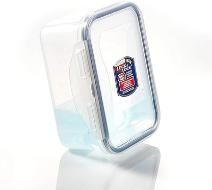 LOCK & LOCK Easy Essentials Food Storage lids/Airtight containers, BPA Free, 10 Piece - Square, Clear