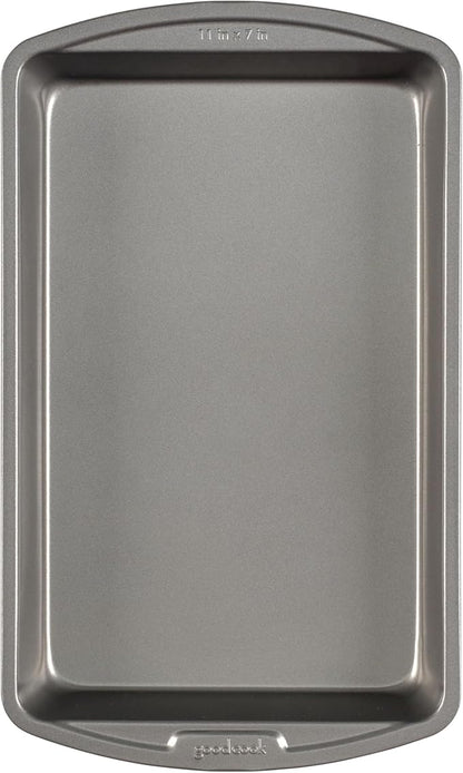 Good Cook Everyday Baking Pan with Scratch-Resistant Metal-Utensil Safe Nonstick, 7 x 11-Inch, Gray