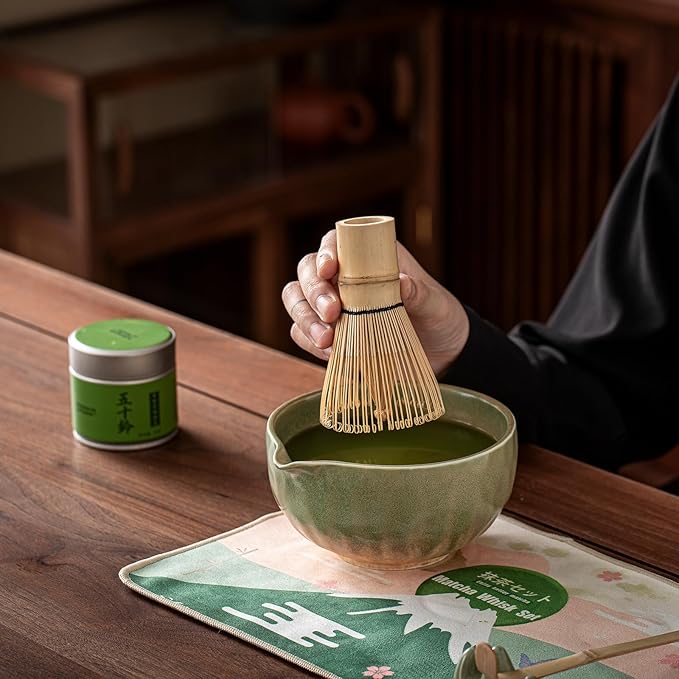 Clay&Fire Matcha Whisk Set，9 Pcs Ceramic Matcha Set, 15 OZ Matcha Bowl with Spout and Whisk for Friend, Ideal Gift for Matcha Lover（Starry） - Image 6