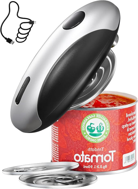 HouseSapp Rechargeable Electric Can Opener - Smooth Edge, One-Touch Automatic Can Opener for Seniors & Arthritis, Hands-Free Can Openers for Kitchen, Type-C Fast Charge, Compact Portable Can Openers by HouseSapp