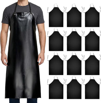 Xpose Safety Heavy Duty Vinyl Waterproof Aprons, White - For Home, Industrial and Commercial Use - Chemical Resistant