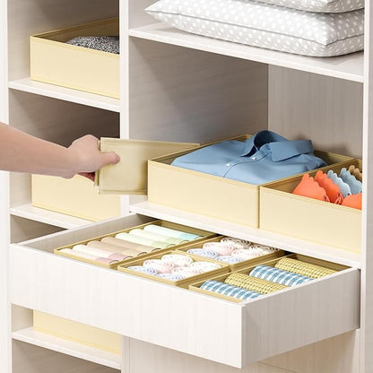 DIMJ Drawer Organizer Clothes - 16 Pack Baby Dresser Organizer for Nursery, Foldable Drawer Organizer Bins for Closet Bedroom Organization, Fabric Clothes Storage Dividers for Underwears, Socks, Bras - Image 7