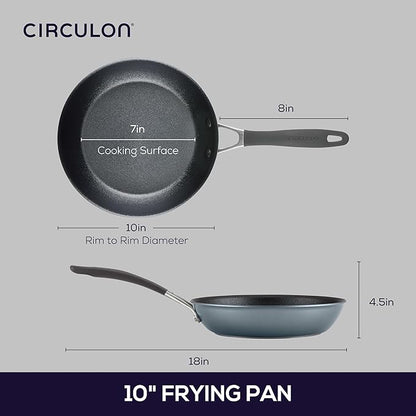 Circulon A1 Series with ScratchDefense Nonstick Induction Frying Pan, 10-Inch, Fry Pan, Graphite - Image 3