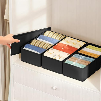 DIMJ Drawer Organizer Clothes Storage - 18 Pack Baby Dresser Organizer for Nursery, Foldable Drawer Dividers for Bedroom Closet Organization, Fabric Storage Bins for Socks, Underwears, Bras - Image 7