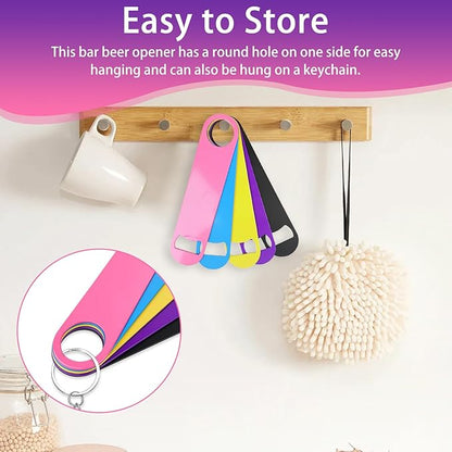 KTOJOY 5 Pack Stainless Steel Colorful Beer Bottle Opener Set, 7 Inch, Large Colorful Design, - Image 6