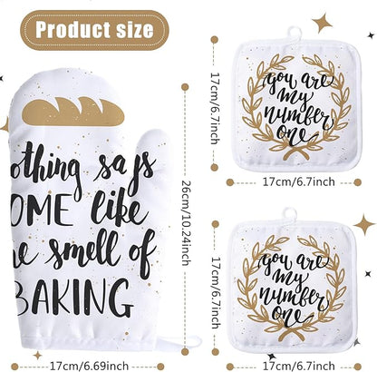 Patelai 30 Pieces Blank Sublimation Oven Mitts Set Include Blank Sublimation Heat Resistance Oven Gloves and Pot Holders for DIY Kitchen Dining Room Accessories