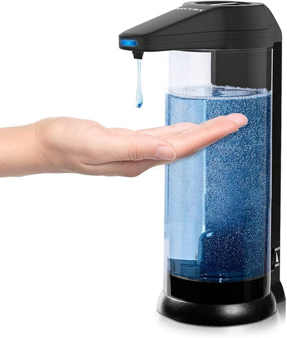 Secura 17oz Automatic Liquid Soap Dispenser, Touchless Battery Operated Hand Soap Dispenser with Adjustable Soap Dispensing Volume Control Dial, Personal Care Dispenser (Black) by Secura