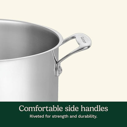 Cuisinart 4-Piece Cookware Set, 12 Quarts, Chef's Classic Stainless Steel Pasta/Steamer, 77-412P1 - Image 3