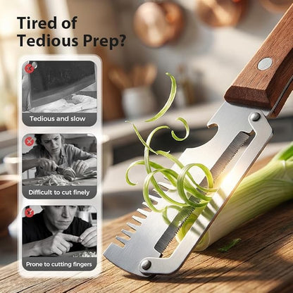 2Pcs Multi-Functional Vegetable Peeler, Ultra-Sharp Stainless Steel Blade with Wooden Handle and Bottle Opener, Contour-Flow for Kitchen Prep, Camping, Apple Potato Pumpkin Papaya Peeling (2) - Image 5