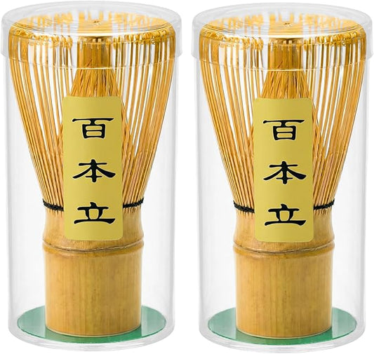 Clay&Fire Matcha Whisk, 2 Pack Handcrafted Bamboo Whisk for Matcha Powder, Traditional Japanese Chasen for Matcha Stirrer, 100% Natural Matcha Wisk by FocusonMatchaWhiskSet