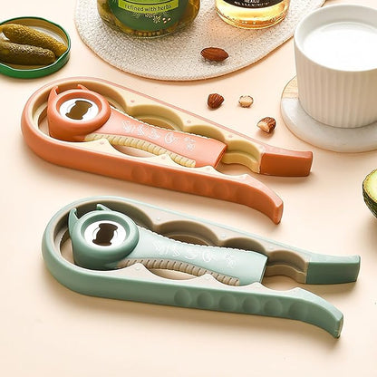 Bottle Opener for Arthritic Hand,Jar Opener for Old People, Children, Women, Those with Weak Hands,Multifunctional Kitchen Gadgets (A-Orange) - Image 2