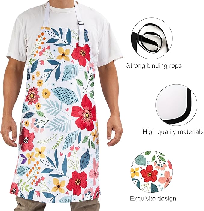 5 Pcs Kitchen Stuff Accessories, Kitchen Oven Mitts and Pot Holders Sets with Cooking Kitchen Aprons for Women,Gifts for Women