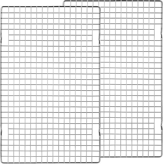Tebery 2 Pack Heavy-Duty Wire Cooking Rack Baking Racks Fits Half Sheet Pan, Nonstick Baking & Cooling Grid for Roasting, Cooking, Grilling, Drying - 16" x 10" by Tebery