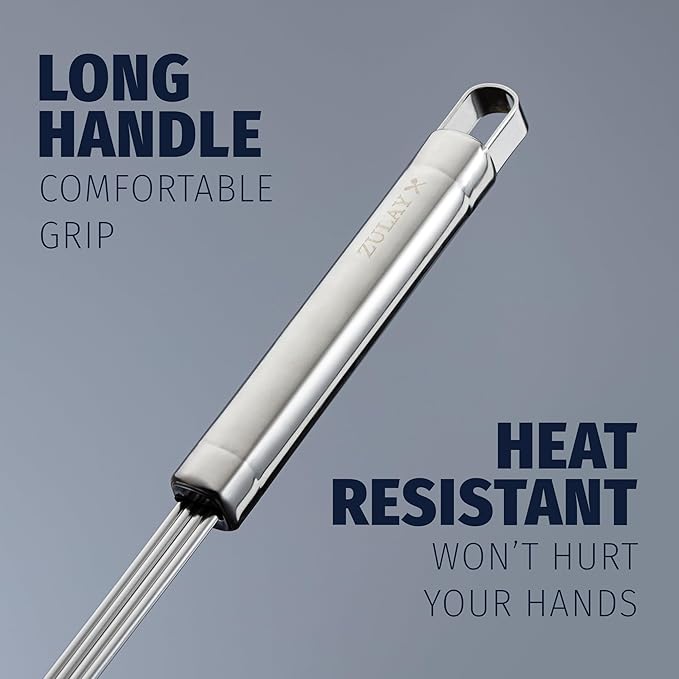 Zulay Kitchen Premium Stainless Steel Spider Skimmer 15.35” - Spider Kitchen Utensil with Premium Ergonomic Handles for Easy Use - Easy to Clean - Perfect for at Home Cooks & Chefs - Image 6