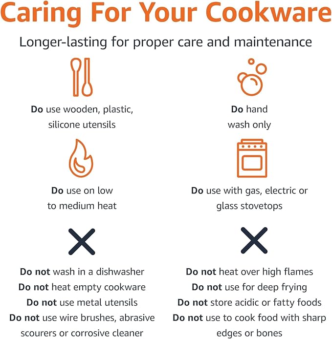 Amazon Basics Ceramic Non-Stick Cookware 15-Piece Set, Pots, Pans and Utensils, Black - Image 5