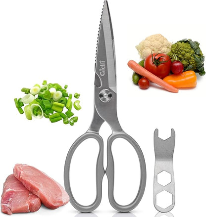 Premium Kitchen Scissors by Gidli – Lifetime Replacement Warranty* - Heavy Duty Kitchen Shears for Food – All-Purpose Stainless Steel Scissors – Dishwasher Safe, Comes Apart for Easy Cleaning - Image 8