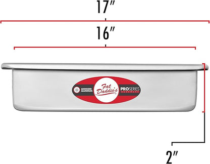 Fat Daddio's POB-16242 Anodized Aluminum Sheet Cake Pan, 16 x 24 x 2 Inch Silver