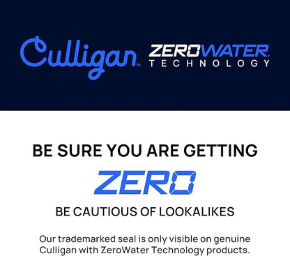 Culligan with ZeroWater Technology Replacement Filter 4-Pack, 5-Stage Advanced Water Filter – IAPMO Certified to Reduce Lead, Total PFAS (Forever Chemicals), Mercury, Fluoride, and Chlorine