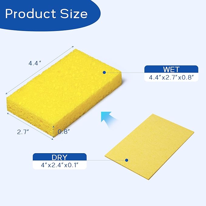 ARCLIBER Cellulose Sponges,Heavy Duty Scrub Kitchen Sponge No Scratching,Pop Up Eco DIY (6 Pack) - Image 2