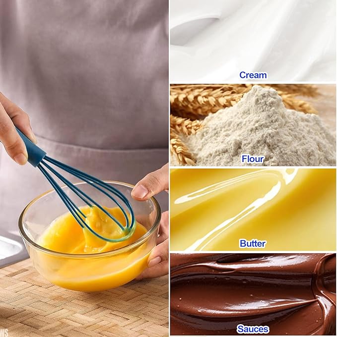 10-Piece Mini Multicolor Silicone Whisks, Non-Stick, Heat-Resistant Up to 500°F, Perfect for Mixing, Whisking, Stirring, Baking - Image 5