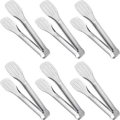 Serving Tong Kitchen Tongs,Buffet Tongs, Stainless Steel Food Tong Serving Tong,small tongs 6 Pack (7 Inch) by Unknown