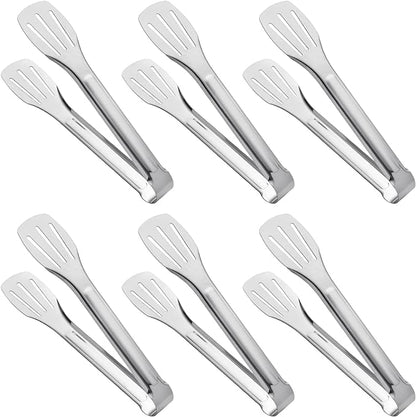 Serving Tongs Kitchen Tongs,Buffet Tongs, Stainless Steel Food Tong Serving Tong,small tongs 6 Pack (9 Inch) by Unknown