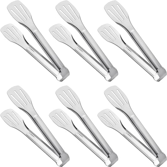 Serving Tongs Kitchen Tongs,Buffet Tongs, Stainless Steel Food Tong Serving Tong,small tongs 6 Pack (9 Inch) by Unknown