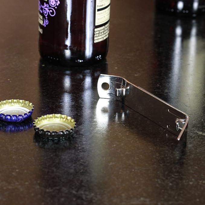 Chef Craft Select Iron Plated Bottle Opener/Can Tapper with Magnet, Pack of 2, 1, Grey - Image 4