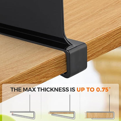 JOY DECOR 2 Pack Acrylic Matte Black Shelf Dividers for Closets Organizer and Storage Adjustable Vertical Wood Shelf Closet Separators for Clothes,Book,Bags in Bedroom and Kitchen - Image 3