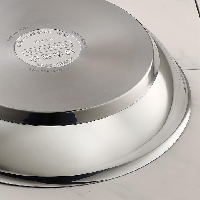 Tramontina 8-Inch Non Stick Small Frying Pan, Tri-Ply Base Stainless Steel Skillet with Reinforced Nonstick Coating, Dishwasher and Oven Safe - Image 5