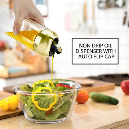 Aelga Gold Oil Dispenser - Gold Kitchen Accessories-Oil Dispenser Bottle for Kitchen with Stainless Steel Spout - Image 2